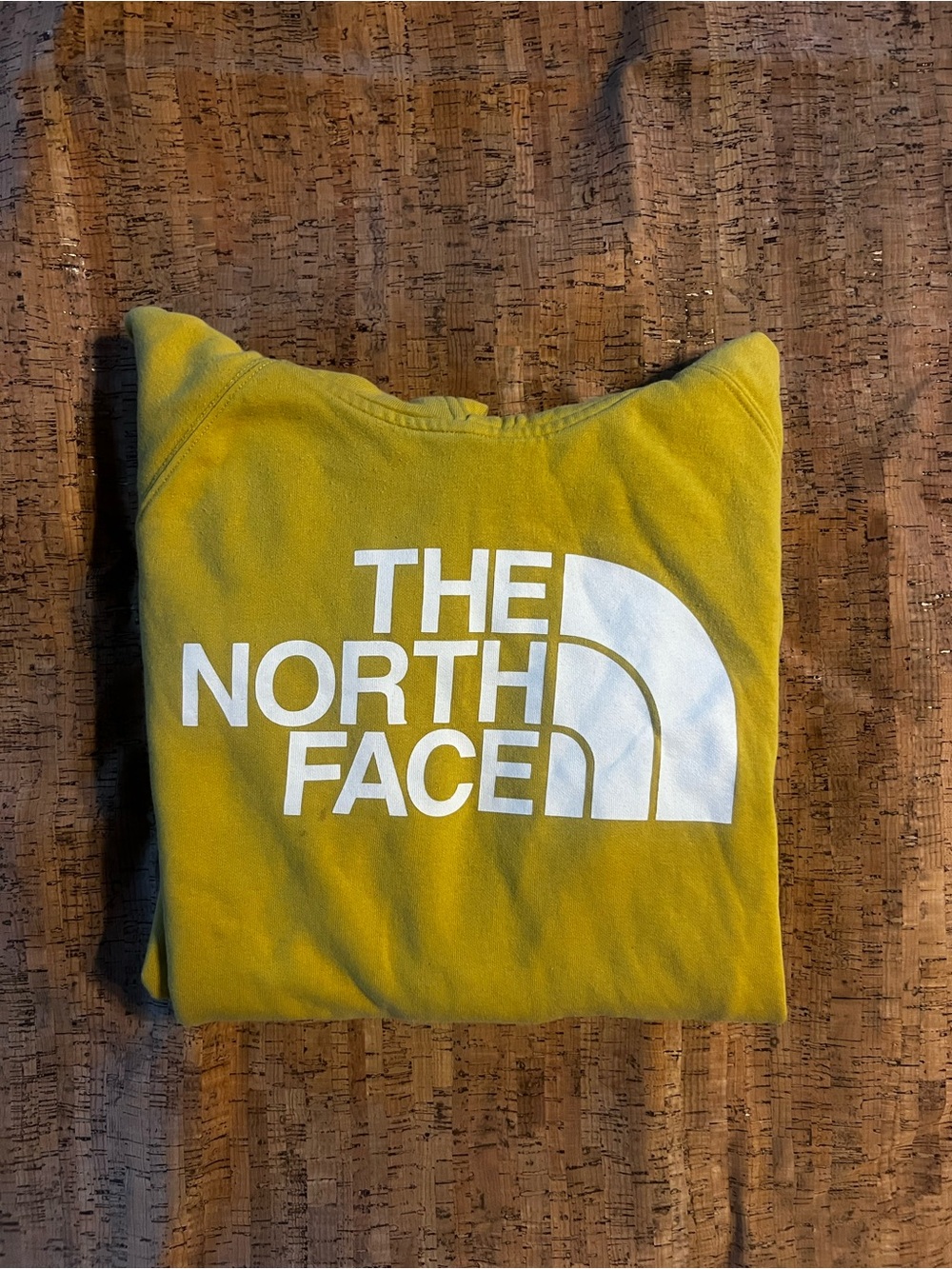 The North Face White Logo Yellow Pullover Sweatshirt